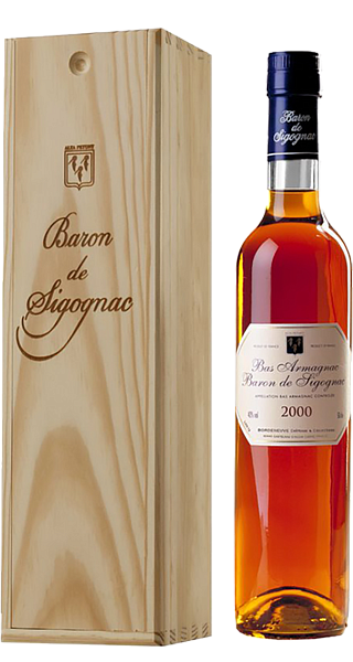 Арманьяк Baron de Sigognac 10 ans d'age Armagnac AOC (wooden box), 0.5 л