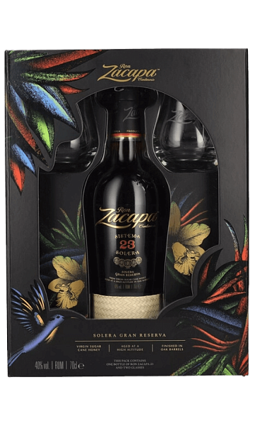 Ром Zacapa Centenario Solera Gran Reserva 23 y.o. (gift box with 2 glasses), 0.7 л в Сочи