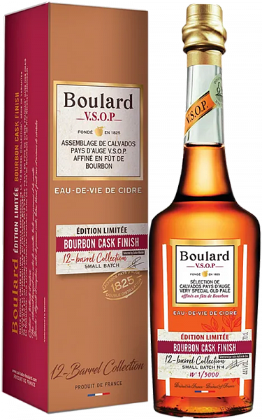 Кальвадос Boulard Bourbon Cask Finish Pays d'Auge AOC VSOP (gift box), 0.7 л
