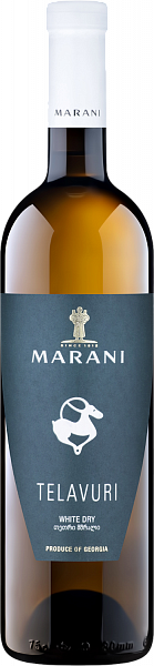 Вино Marani Telavuri White Dry Telavi Wine Cellar, 0.75 л
