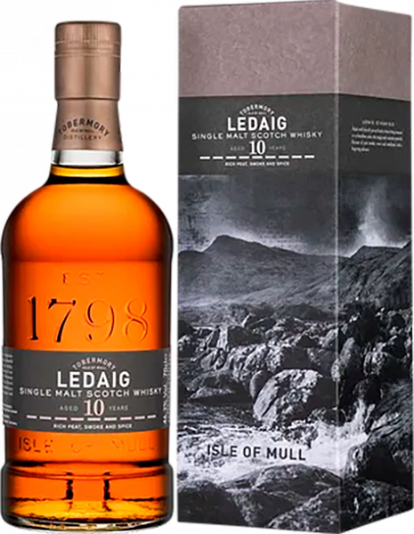Ledaig Aged 10 Years Single Malt Scotch Whisky (gift box), 0.7 л