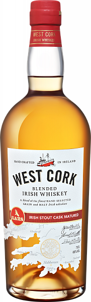 West Cork Irish Stout Cask Matured Blended Irish Whiskey, 0.7 л