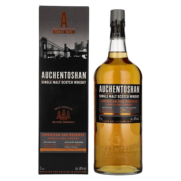 Auchentoshan American Oak Single Malt Scotch Whisky (gift box), 1 л