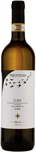 Вино Prestigio Gavi del Comune di Gavi DOCG Colle Belvedere, 0.75 л