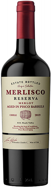 Чилийское вино Merlisco Reserva Central Valley DO Bodegas y Vinedos de Aguirre, 0.75 л
