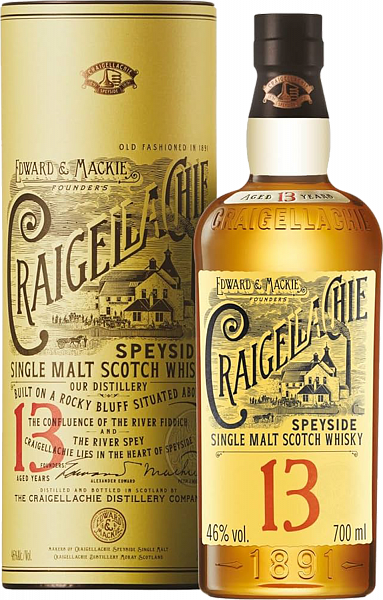 Виски Craigellachie Speyside Single Malt Scotch Whisky 13 y.o. (gift box), 0.7 л