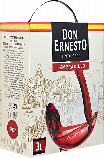 Вино Don Ernesto Tempranillo Dcoop, 3 л