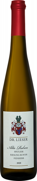 Белое полусладкое вино Dr. Lieser Alte Reben Spatlese Riesling Ruwer Feinherb Mosel F. W. Langguth Erben, 0.75 л