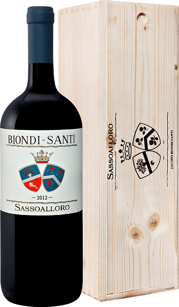 Вино Sassoalloro Toscana IGT Jacopo Biondi Santi (gift box), 1.5 л