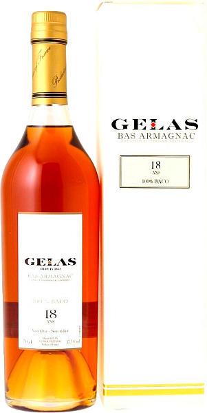 Арманьяк Gelas Bas Armagnac 18 ans (gift box), 0.7 л