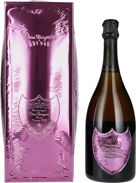 Розовое шампанское Dom Perignon Lady Gaga Rose Vintage Champagne AOC Brut (gift box) , 0.75 л