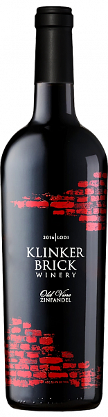 Красное полусухое вино Old Vine Zinfandel Lodi AVA Klinker Brick, 0.75 л