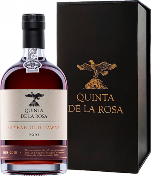 Красное сладкое вино Quinta De La Rosa Tawny Port 30 Years Old (gift box), 0.5 л