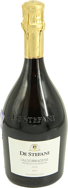 Игристое вино Conegliano Valdobbiadene Prosecco DOCG Superiore Millesimato Brut De Stefani, 0.75 л