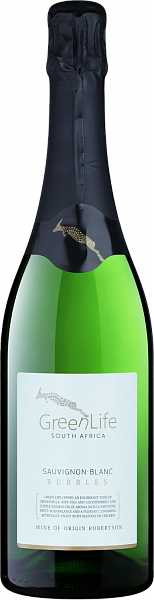 Игристое вино GreenLife Sauvignon Blanc Bubbles Extra Brut Robertson Valley WO, 0.75 л