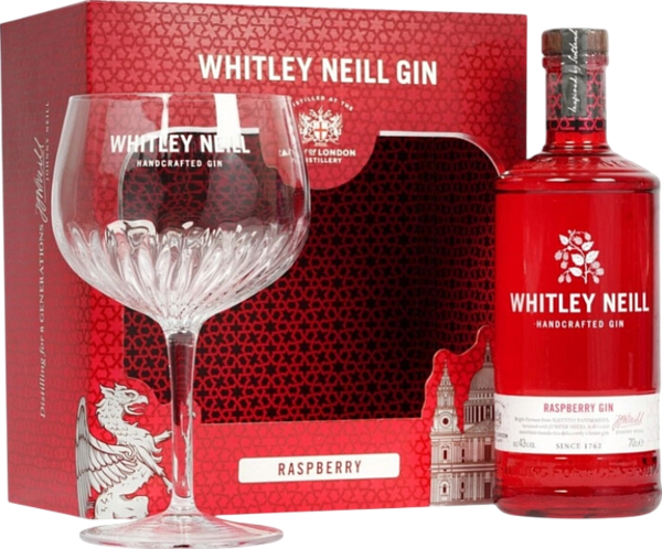 Джин Whitley Neill Raspberry (gift box with a glass), 0.7 л