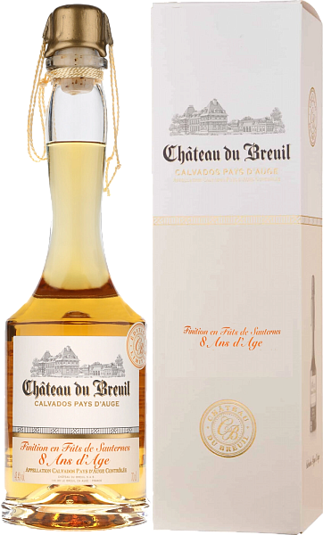 Кальвадос Chateau du Breuil Finition en Futs de Sauternes Pays d'Auge AOC 8 Ans (gift box), 0.7 л