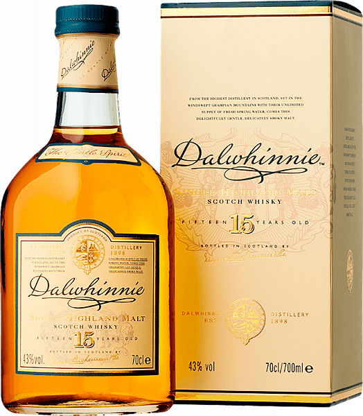 Dalwhinnie Highland 15 y.o. Single Malt Scotch Whisky (gift box), 0.75 л