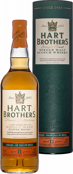 Виски Hart Brothers Ledaig Island 11 y.o. Single Malt Scotch Whisky (gift box), 0.7 л
