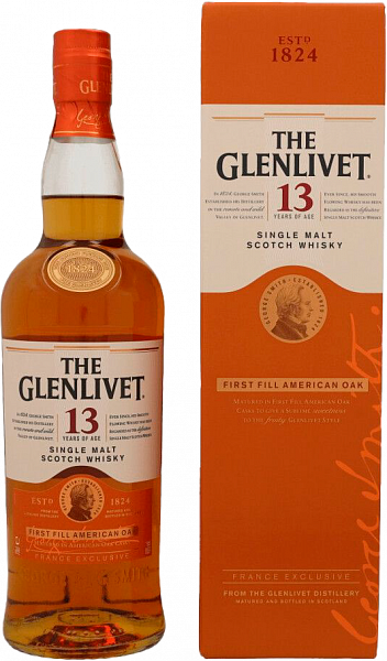 Виски The Glenlivet Single Malt Scotch Whisky 13 y.o. (gift box), 0.7 л