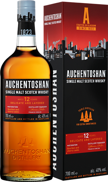 Виски Auchentoshan Single Malt Scotch Whisky 12 y.o. (gift box), 0.7 л в Волгограде
