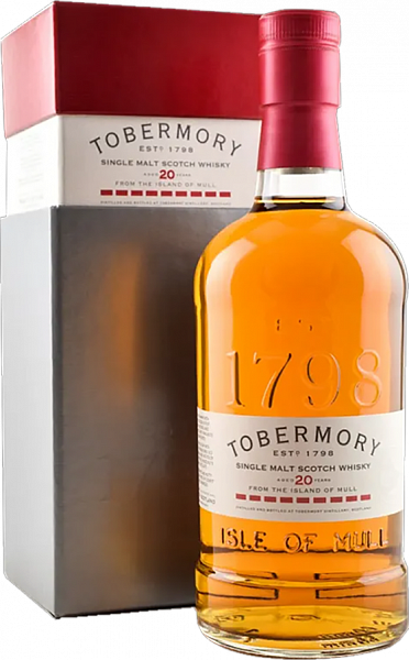 Виски Tobermory Aged 20 Years Old Single Malt Scotch Whisky (gift box), 0.7 л