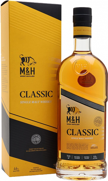 M&H Classic Single Malt Whiskey (gift box), 0.7 л