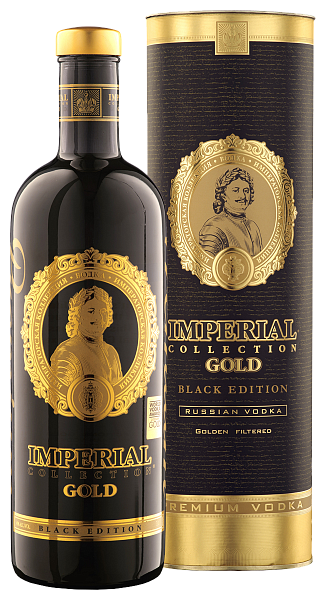 Водка Imperial Collection Gold Black Edition (gift box), 1 л