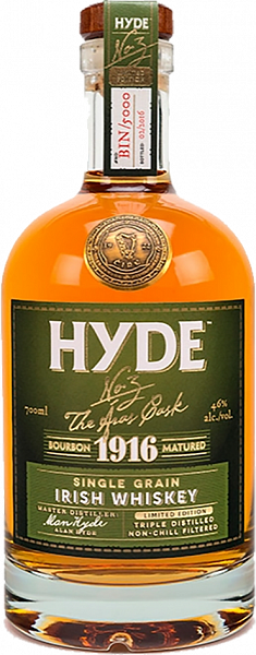 Виски Hyde №3 Bourbon Cask Matured Single Grain Irish Whiskey, 0.7 л