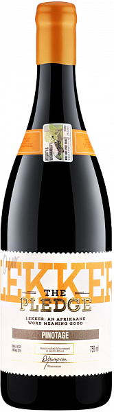 Вино The Pledge Our Lekker Pinotage Western Cape WO Origin Wine, 0.75 л