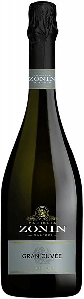 Итальянское игристое вино Zonin Gran Cuvee Prosecco DOC Brut, 0.75 л