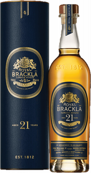 Виски Royal Brackla 21 y.o. Highland single malt scotch whisky (gift box), 0.7 л