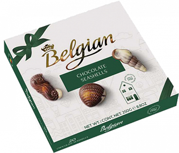 The Belgian Seashells with green bow