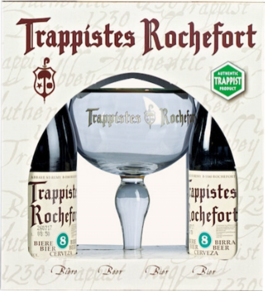 Пиво Trappistes Rochefort 8 (gift box with glass), 1.32 л