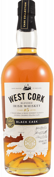 Виски West Cork Black Cask Blended Irish Whiskey, 0.7 л