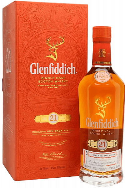 Виски Glenfiddich Single Malt Scotch Whisky 21 yo (gift box), 0.75 л