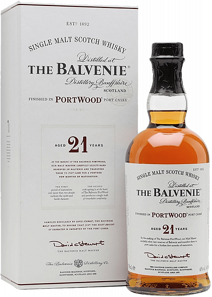 The Balvenie Portwood 21 y.o. Single Malt Scotch Whisky (gift box), 0.7 л