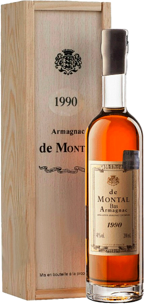 Арманьяк Armagnac de Montal 1990 Bas Armagnac (gift box), 0.2 л