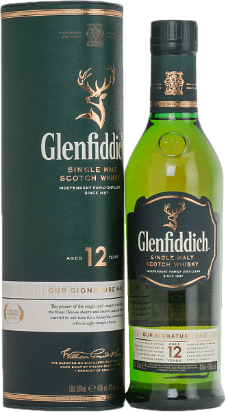 Glenfiddich Single Malt Scotch Whisky 12 y.o. (gift box), 0.5л