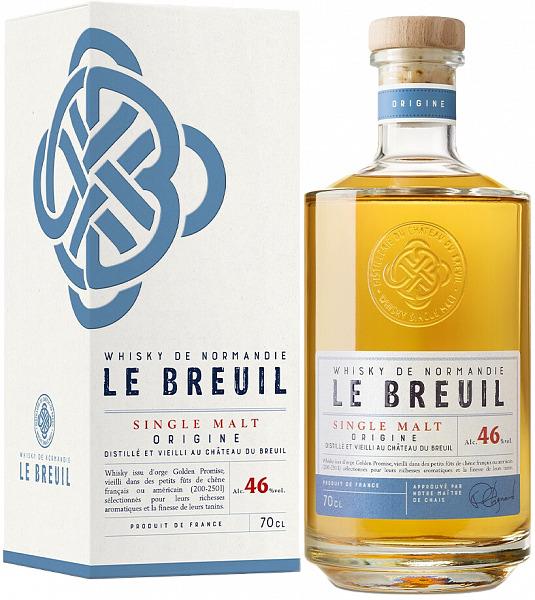 Виски Le Breuil Single Malt Origine (gift box), 0.7 л