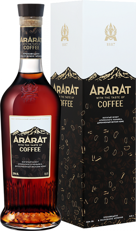 АРАРАТ Кофе спиртной напиток на основе коньяка в подарочной упаковке 0.5 л