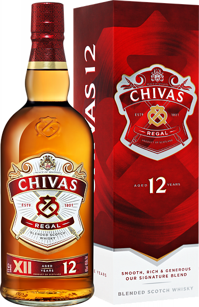 Виски Chivas Regal Blended Scotch Whisky 12 y.o. (gift box), 1 л