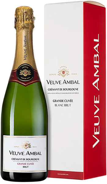 Игристое вино Grande Cuvee Blanc Cremant de Bourgogne AOC Brut Veuve Ambal (gift box), 0.75 л в Саратове