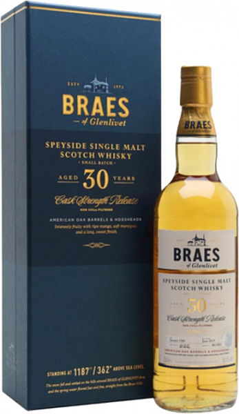 Виски Braes of Glenlivet 30 y.o. Single Malt Scotch Whisky (gift box), 0.7 л