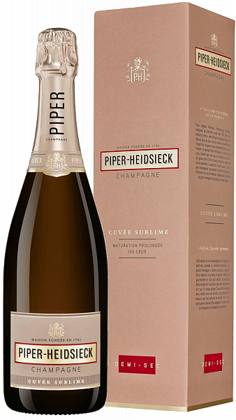 Шампанское Piper-Heidsieck Cuvee Sublime Demi-Sec Champagne AOC (gift box), 0.75 л