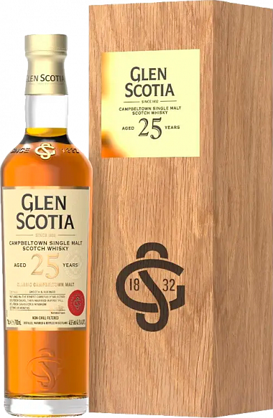 Виски Glen Scotia Campbeltown 25 y.o. Single Malt Scotch Whisky (gift box), 0.7 л
