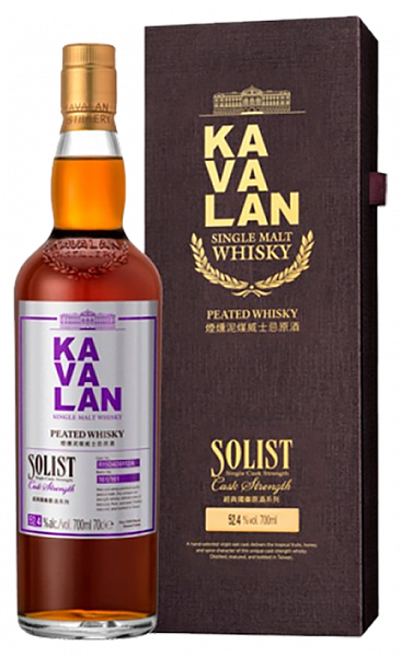 Виски Kavalan Solist Peated Cask Strength Single Malt (gift box), 0.7 л