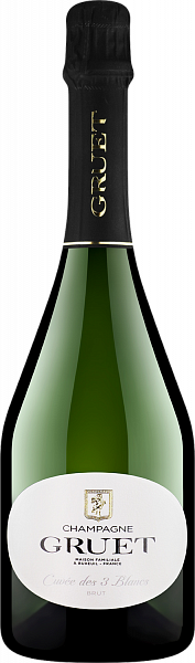 Шампанское Gruet Cuvee des 3 Blancs Champagne AOC Brut, 0.75 л