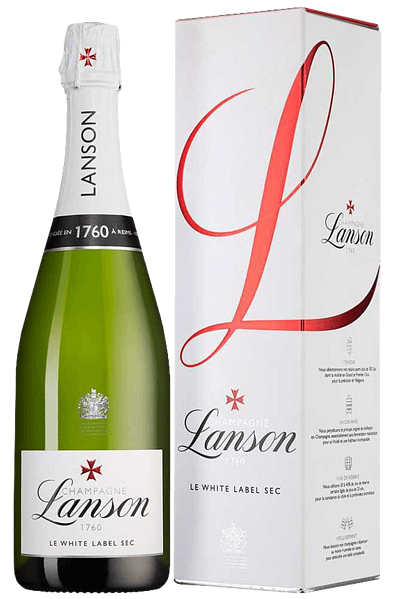 Lanson White Label Sec Champagne AOC (gift box), 0.75 л