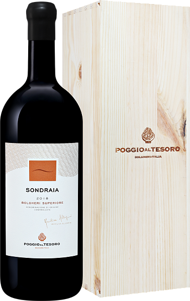 Вино Sondraia Bolgheri Superiore DOC Poggio Al Tesoro (gift box), 1.5 л в Ростове-на-Дону